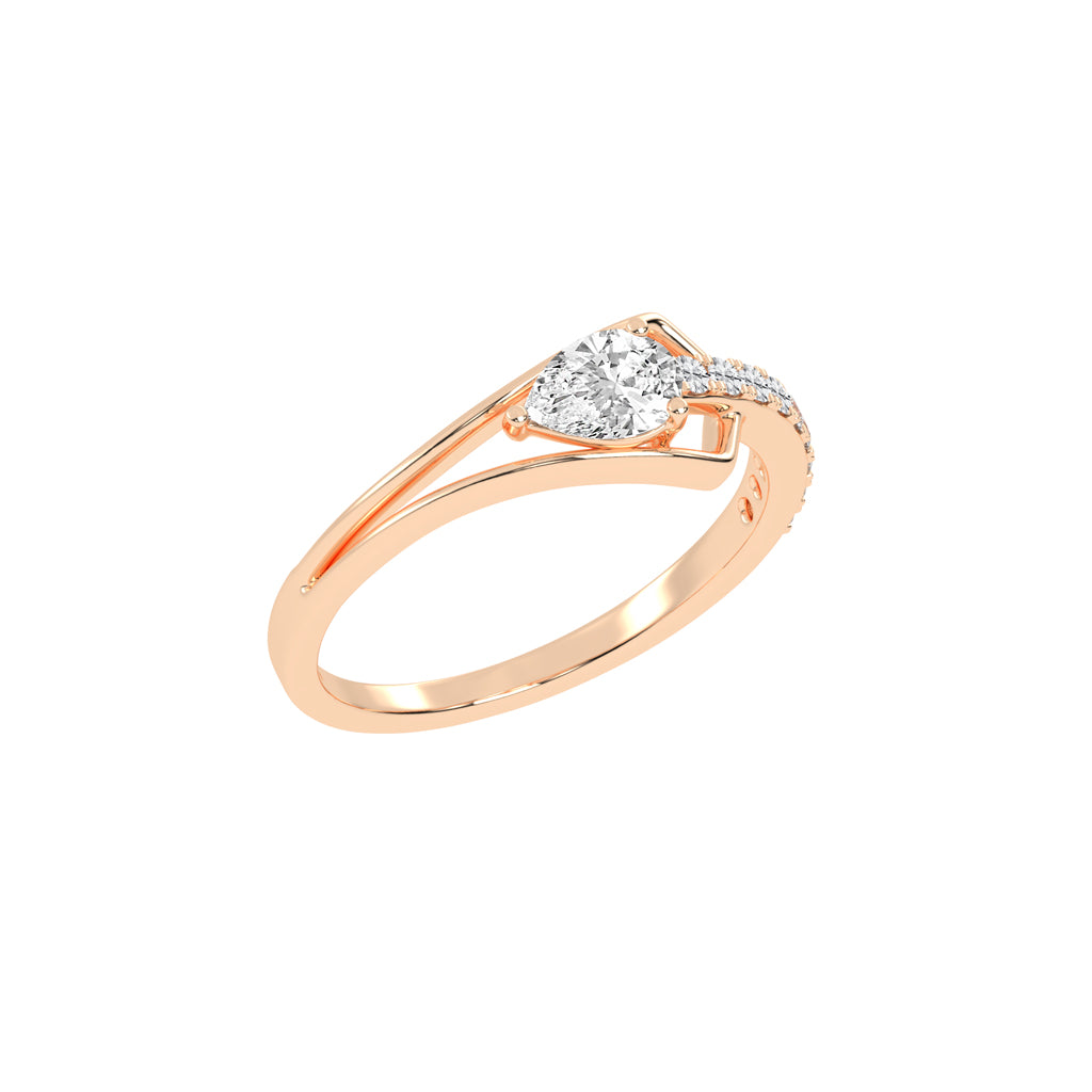 Celestia Curve Teardrop Elegance Ring