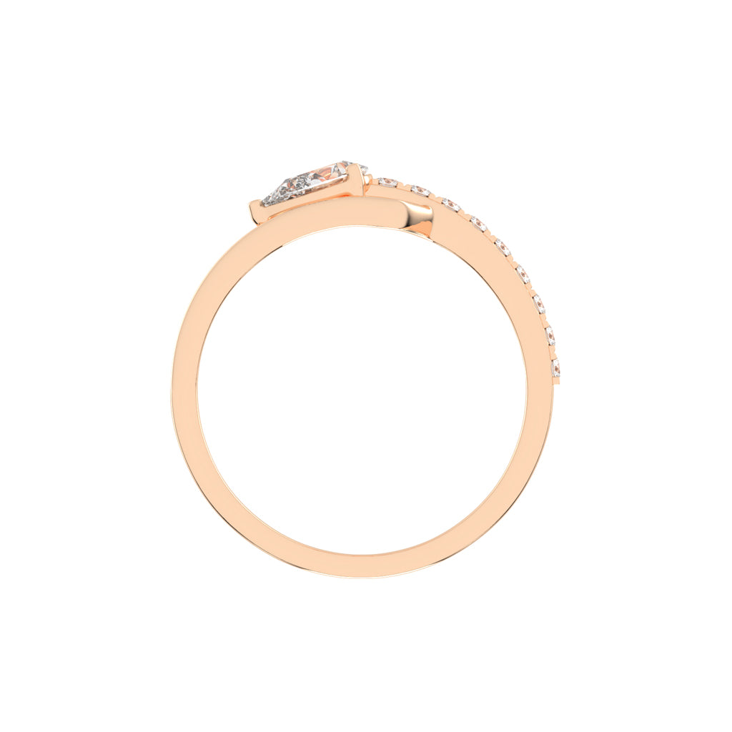 Celestia Curve Teardrop Elegance Ring