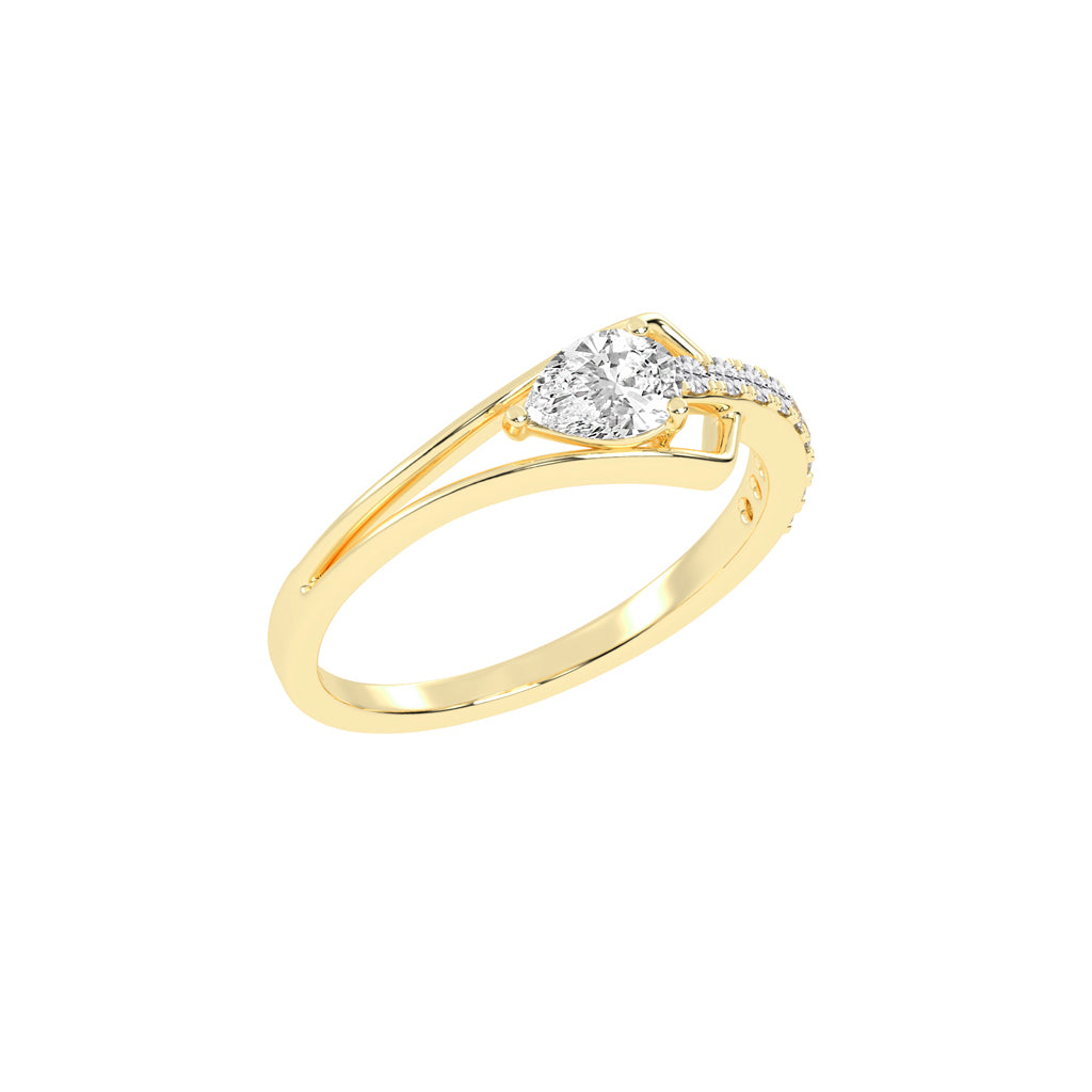 Celestia Curve Teardrop Elegance Ring