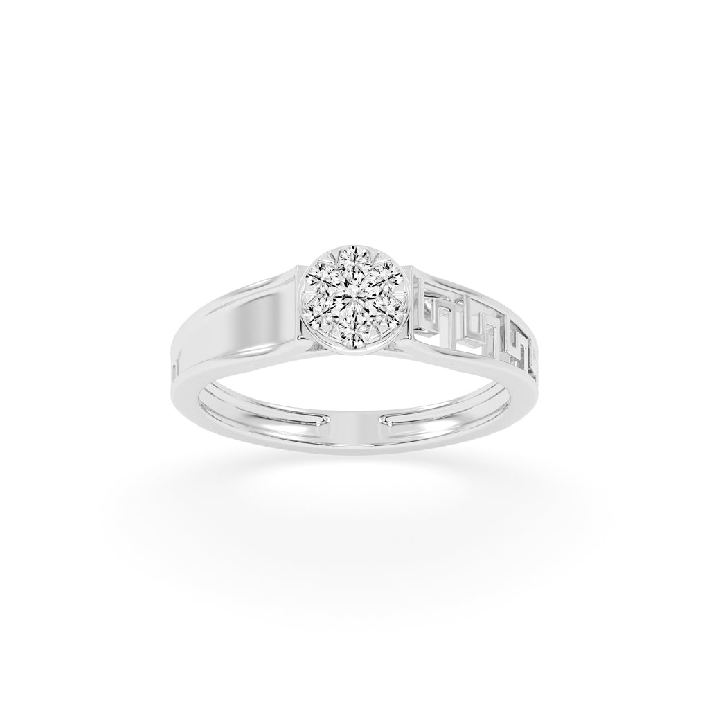 Deliantha forever round cut delicate lab diamond ring