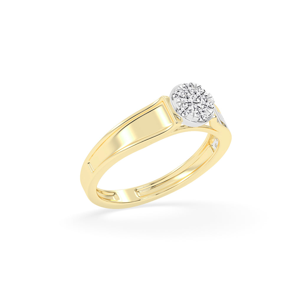 Deliantha forever round cut delicate lab diamond ring