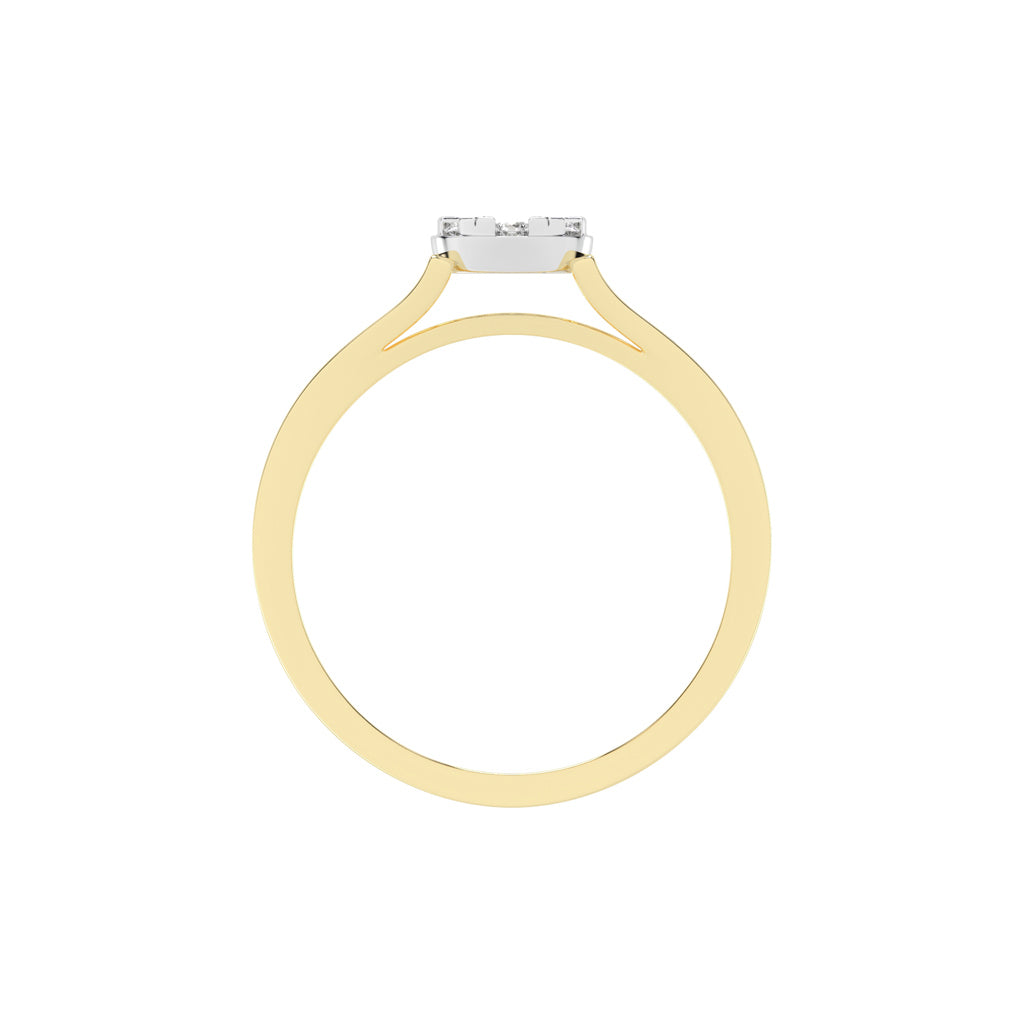 Deliantha forever round cut delicate lab diamond ring