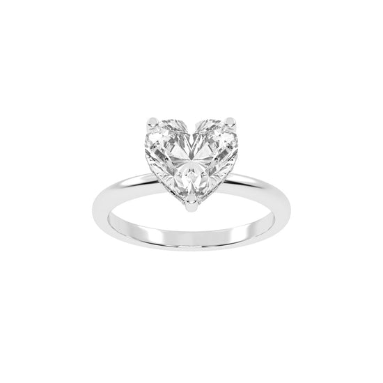 Elegant Heart-Cut Promise Ring