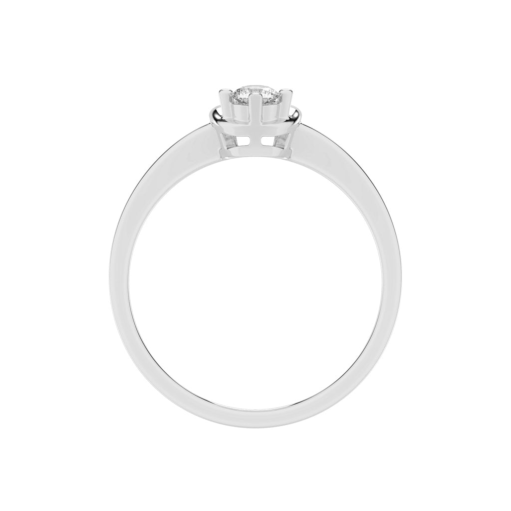Delineva splendid round cut delicate lab diamond ring