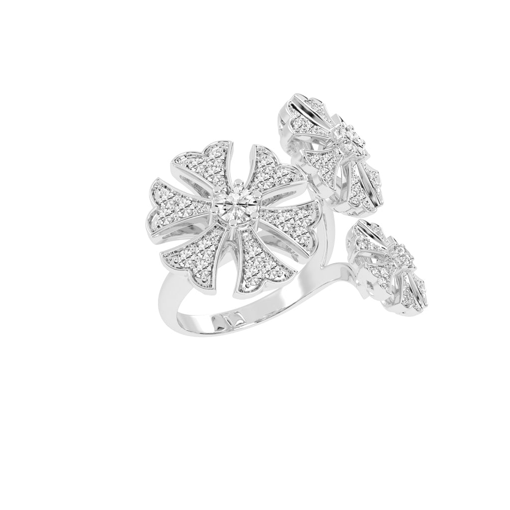 Luminous Triple Blossom Ring