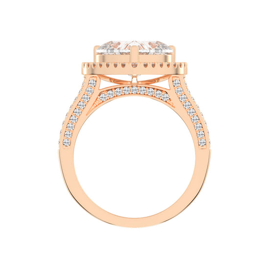 Luminous Heart Halo Ring