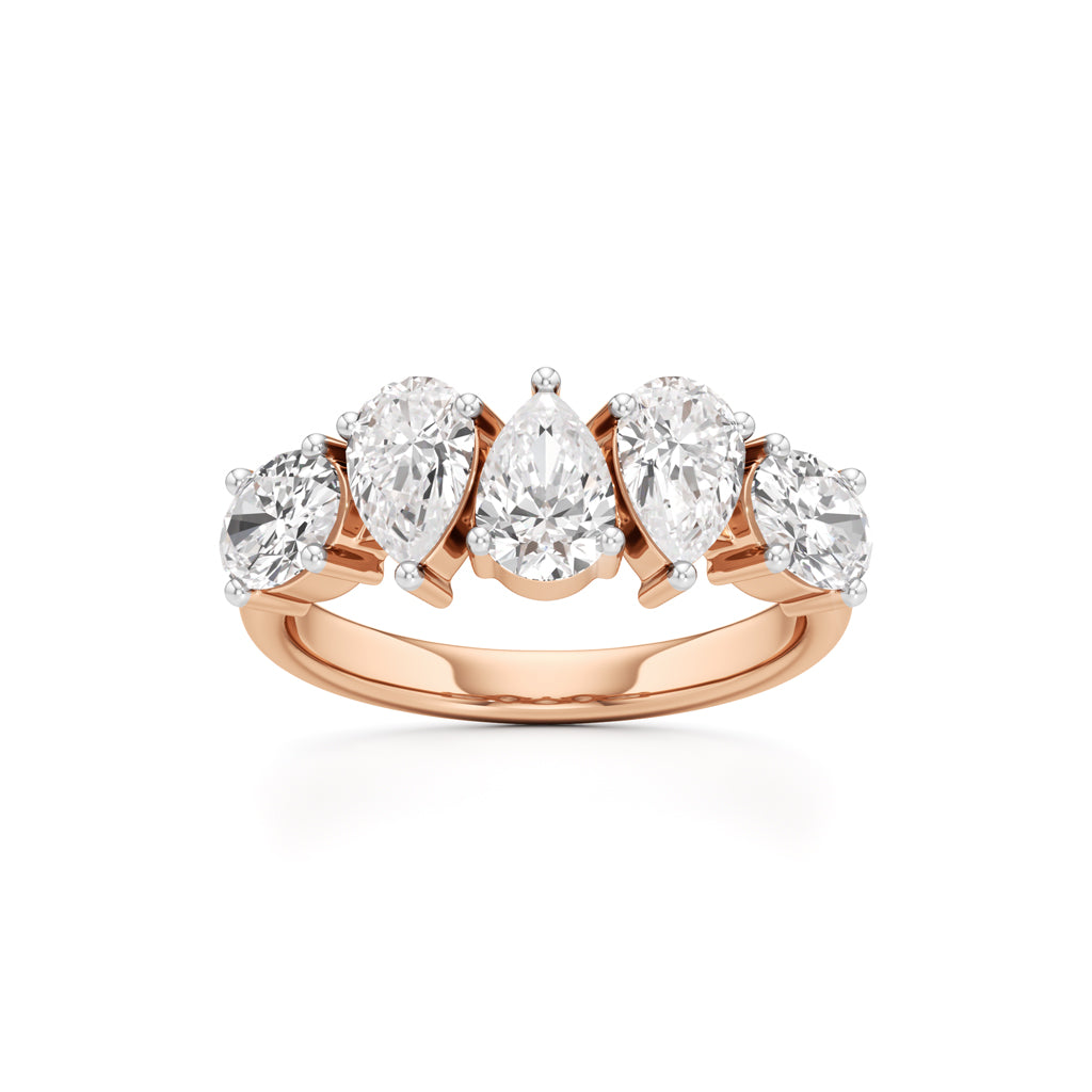 Lustrous Pear-Shaped Diamond Ring