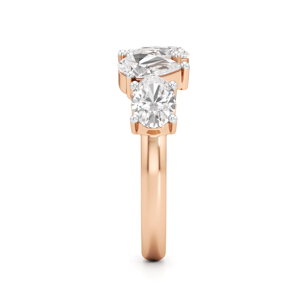 Lustrous Pear-Shaped Diamond Ring