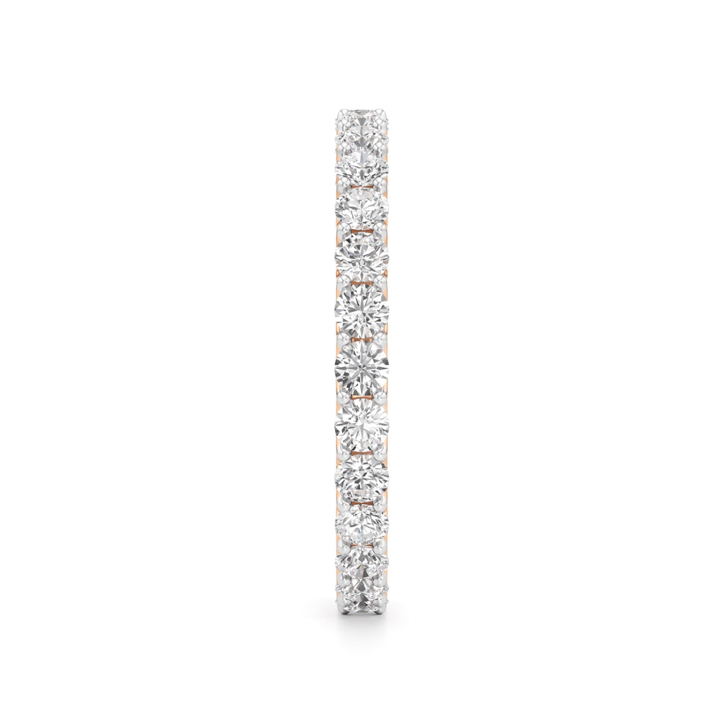 Dazzling Dual-Tone Eternity Diamond Ring