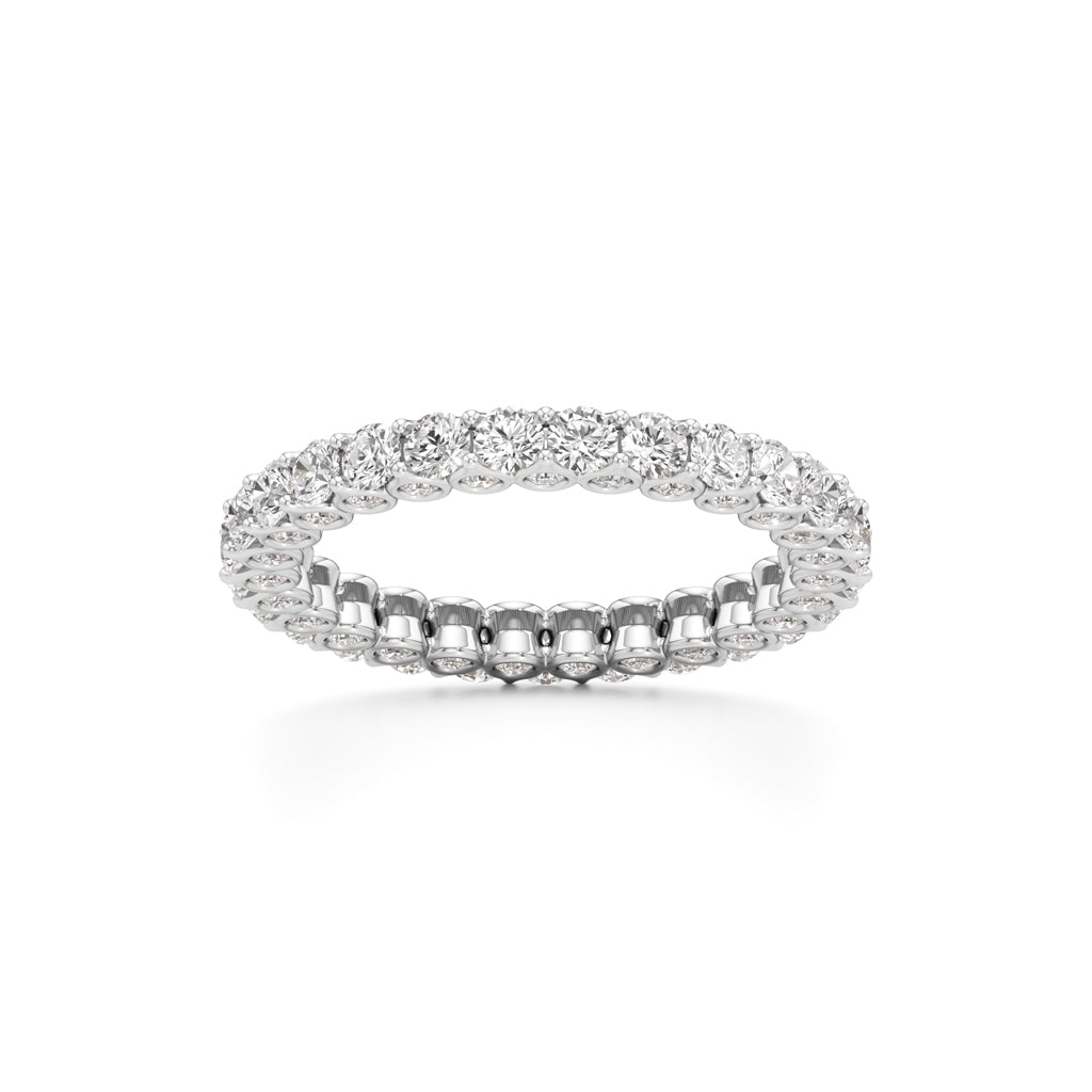 Dazzling Dual-Tone Eternity Diamond Ring