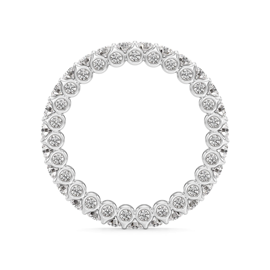 Dazzling Dual-Tone Eternity Diamond Ring