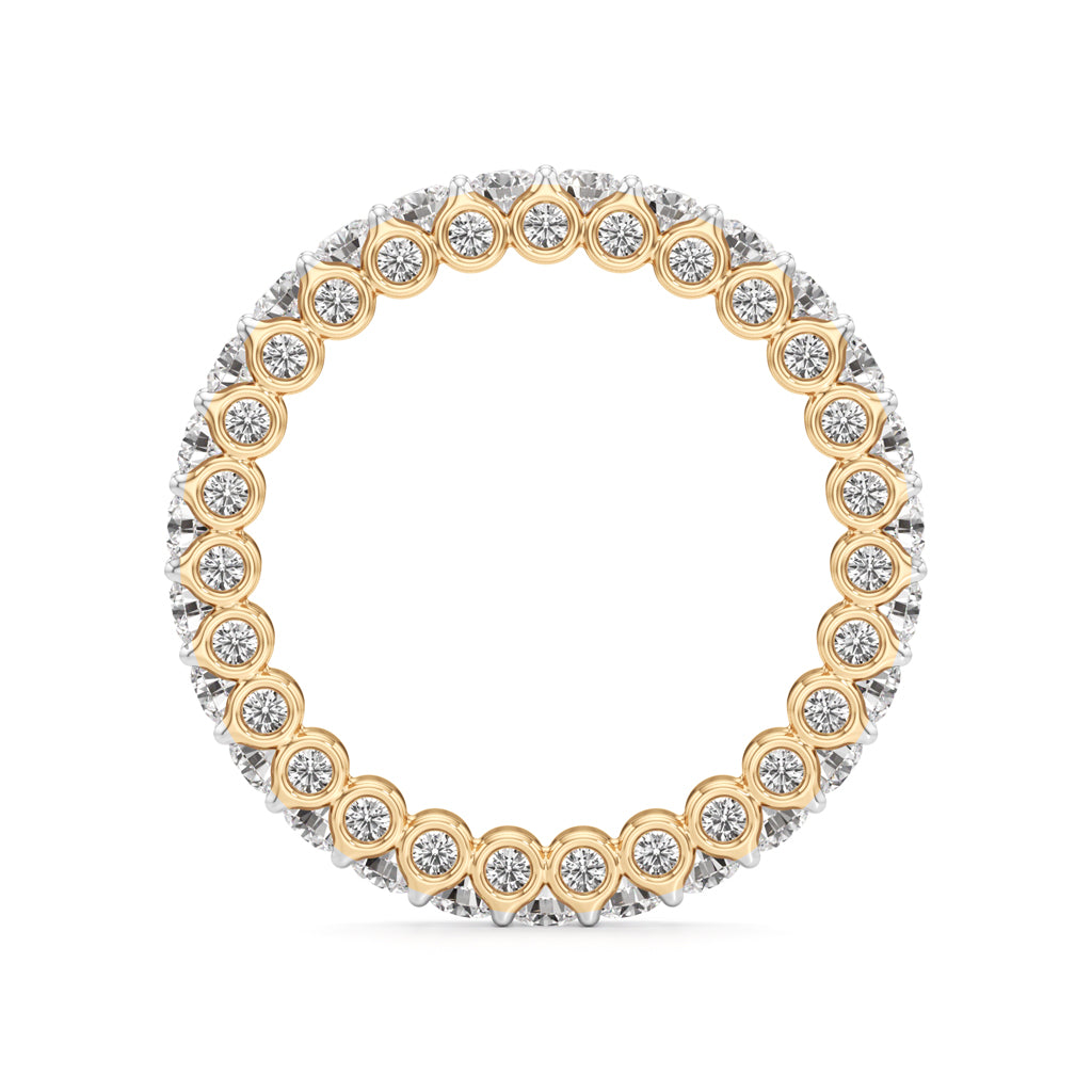 Dazzling Dual-Tone Eternity Diamond Ring