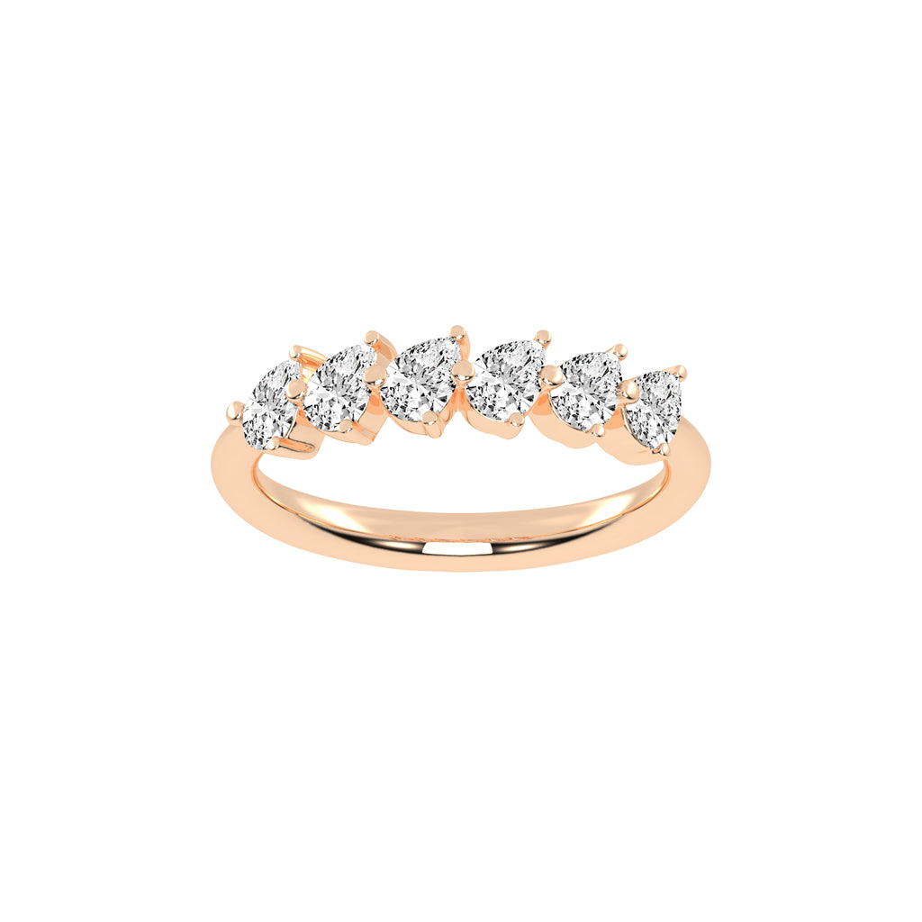 Luxora Pear Shape Eternity Lab Diamond Ring