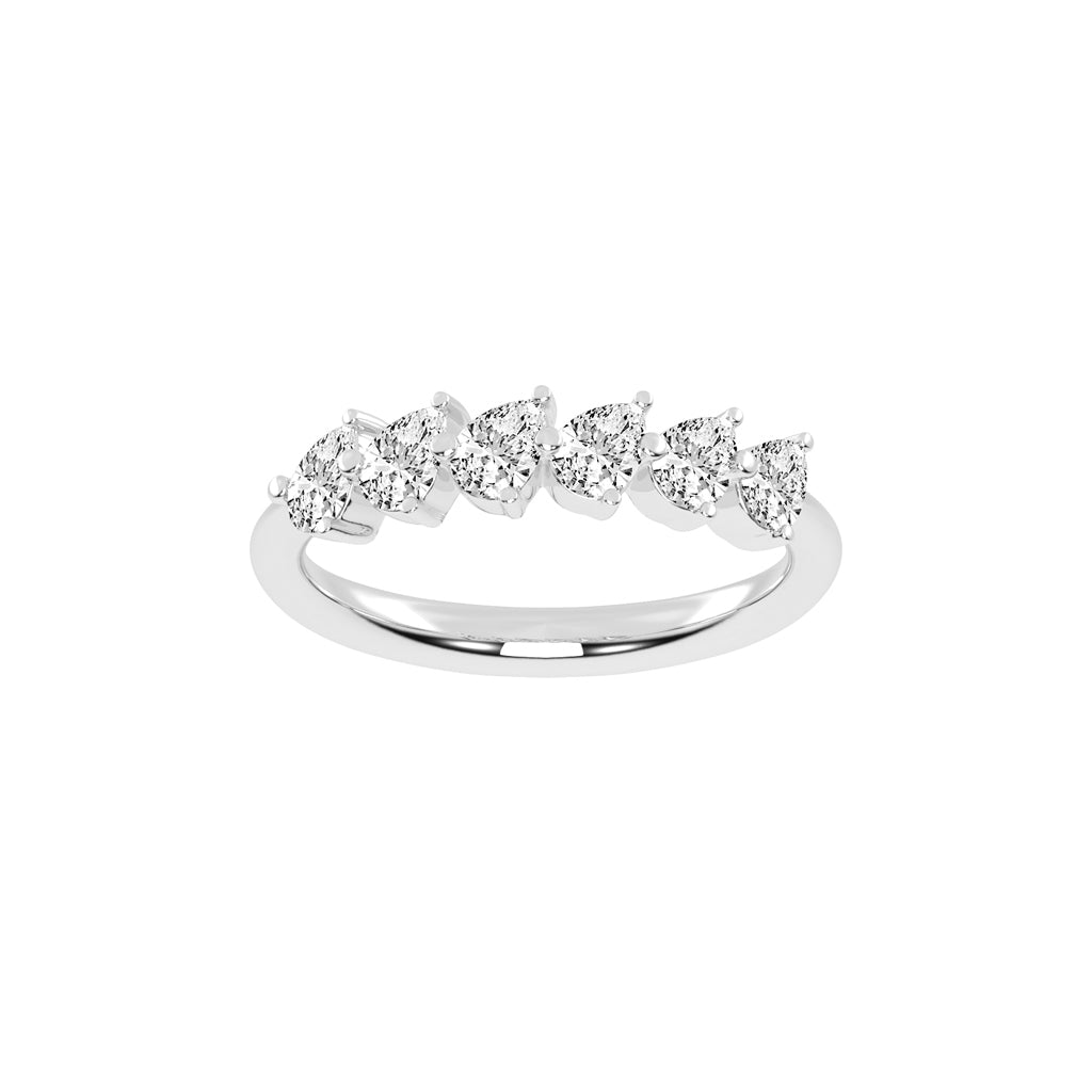 Luxora Pear Shape Eternity Lab Diamond Ring