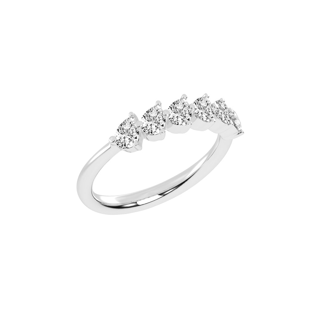 Luxora Pear Shape Eternity Lab Diamond Ring
