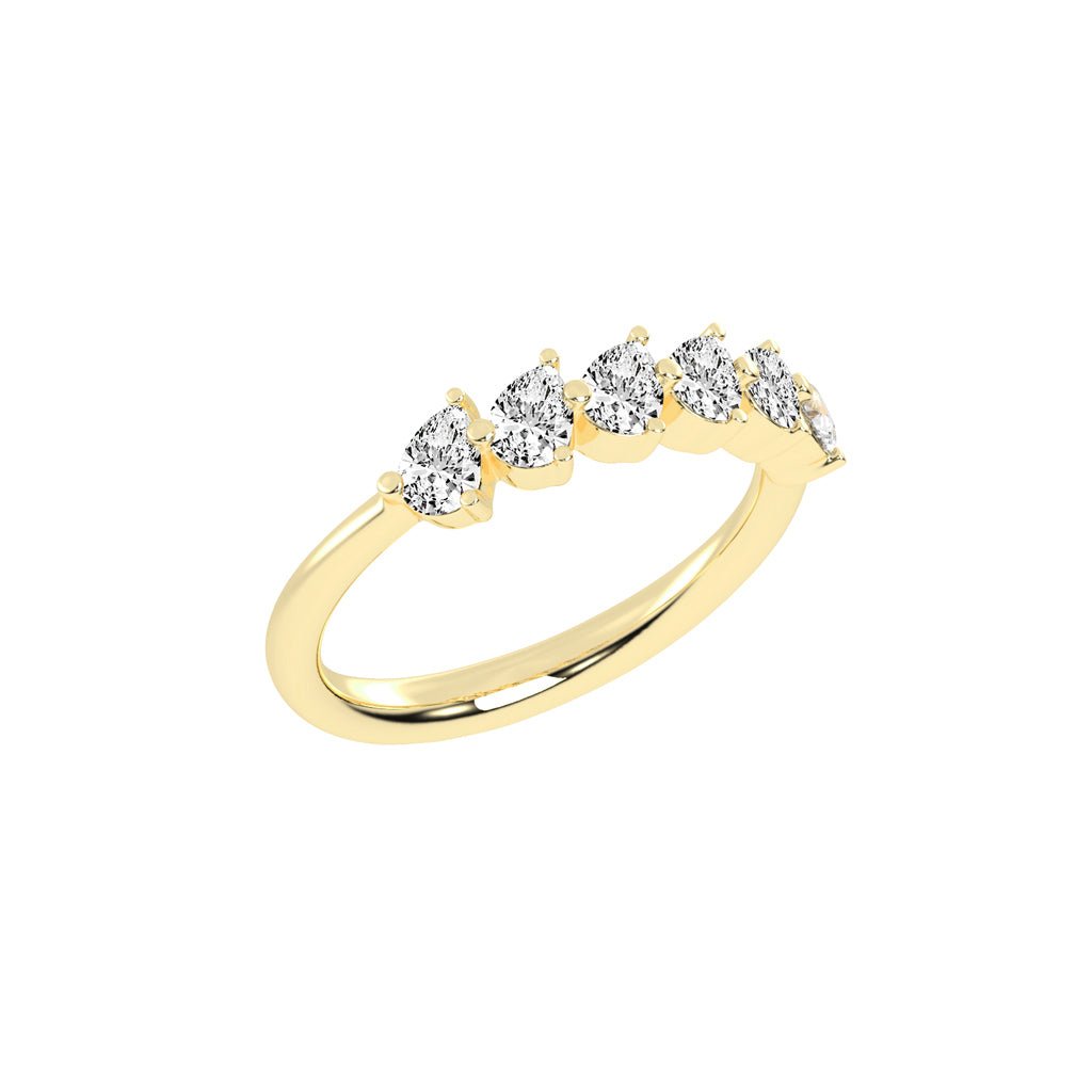 Luxora Pear Shape Eternity Lab Diamond Ring