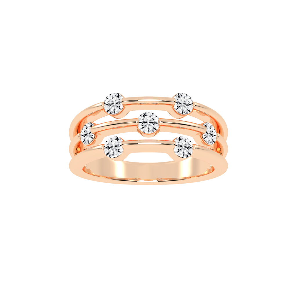 Shimmera Round Cut Stackable Casual Lab Diamond Ring