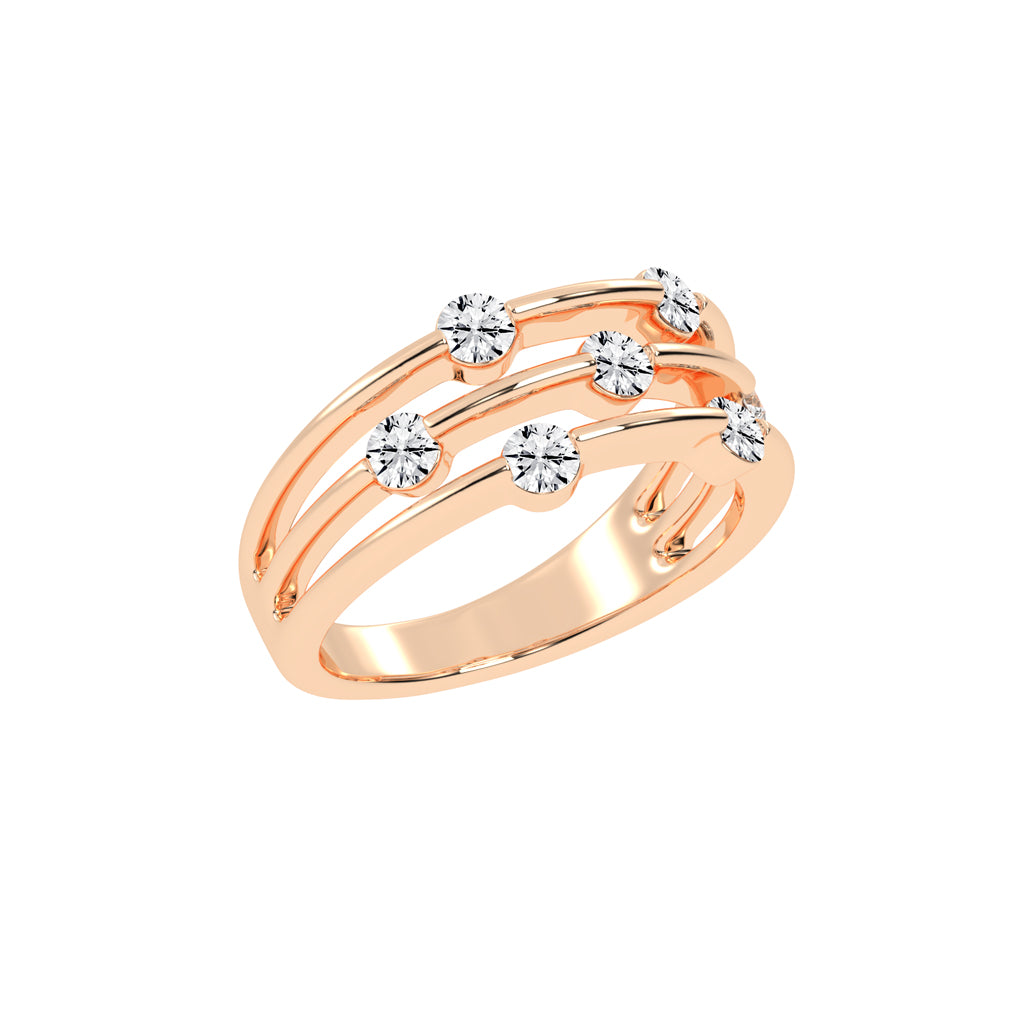 Shimmera Round Cut Stackable Casual Lab Diamond Ring