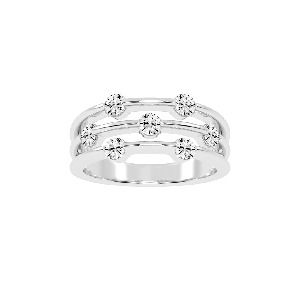 Shimmera Round Cut Stackable Casual Lab Diamond Ring