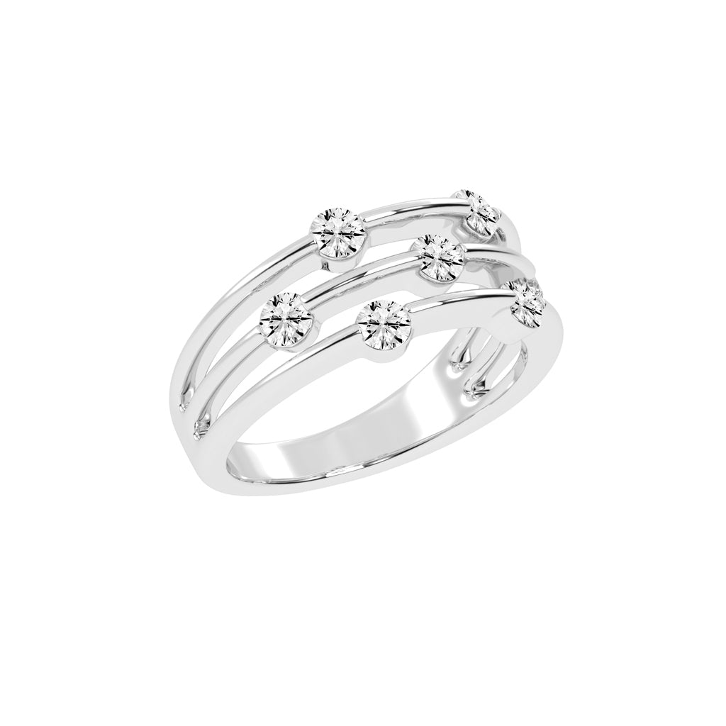 Shimmera Round Cut Stackable Casual Lab Diamond Ring