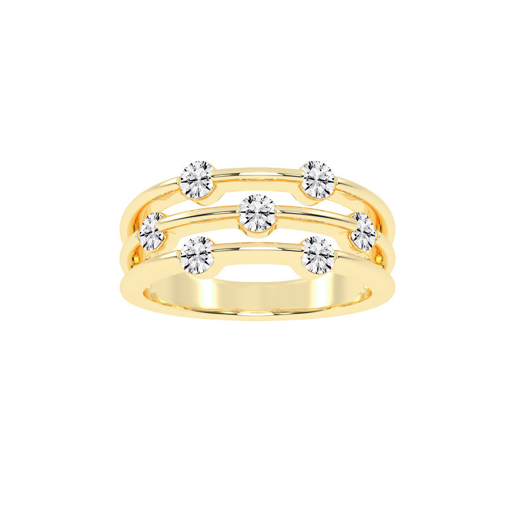 Shimmera Round Cut Stackable Casual Lab Diamond Ring