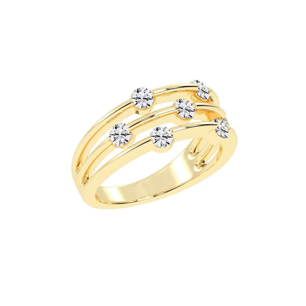 Shimmera Round Cut Stackable Casual Lab Diamond Ring