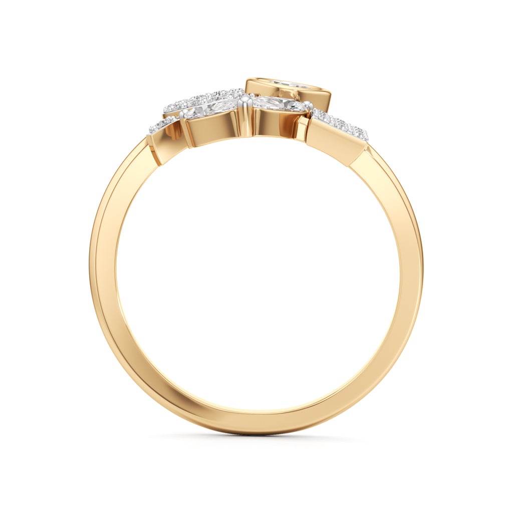 Love Diamond Script Fashion Ring