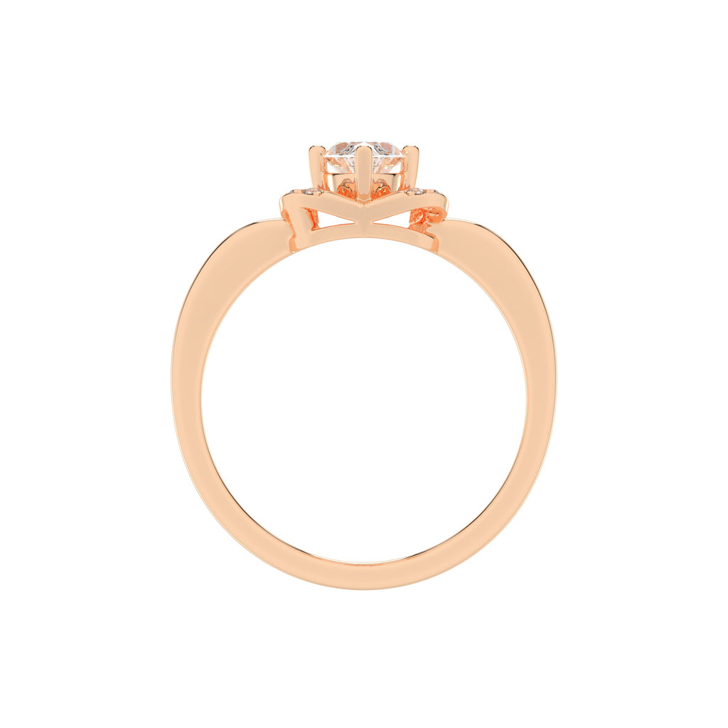 Glorina Reversed Tapred Marquise Cut Classic Lab Diamond Ring