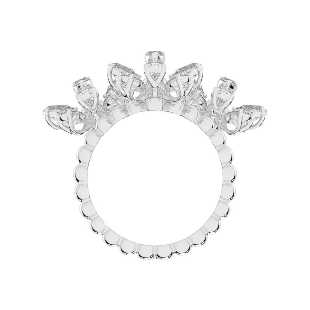 Diamond Blossom Cluster Ring