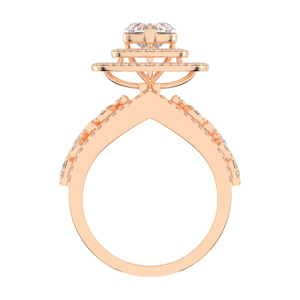 Romantic Heart Diamond Statement Ring