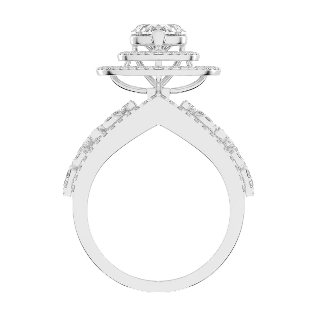 Romantic Heart Diamond Statement Ring