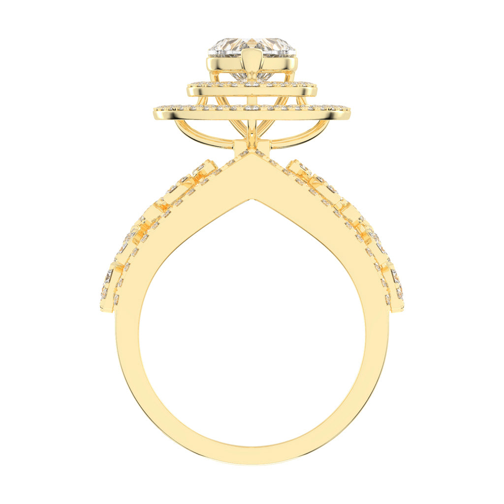 Romantic Heart Diamond Statement Ring