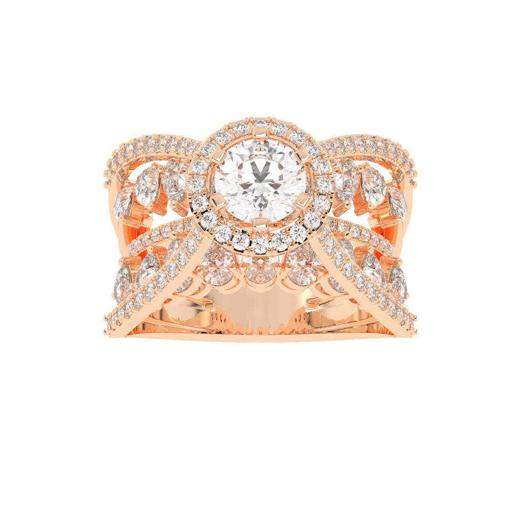 Diamond Sunburst Radiance Ring