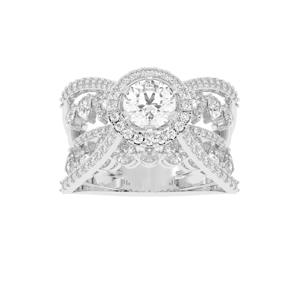 Diamond Sunburst Radiance Ring