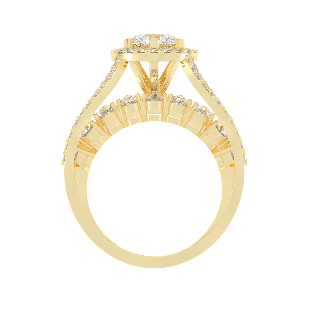 Diamond Sunburst Radiance Ring