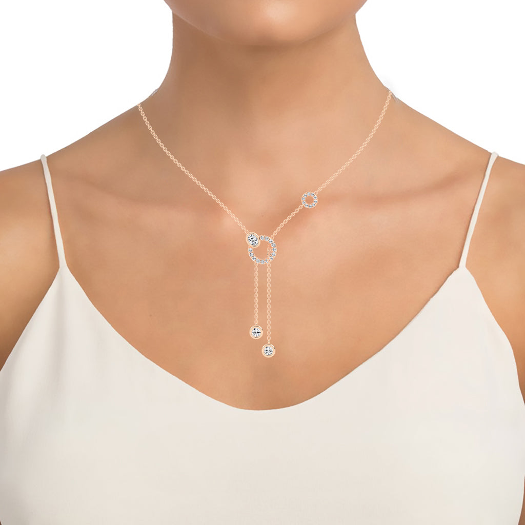 Oria Diamond Lariat Necklace