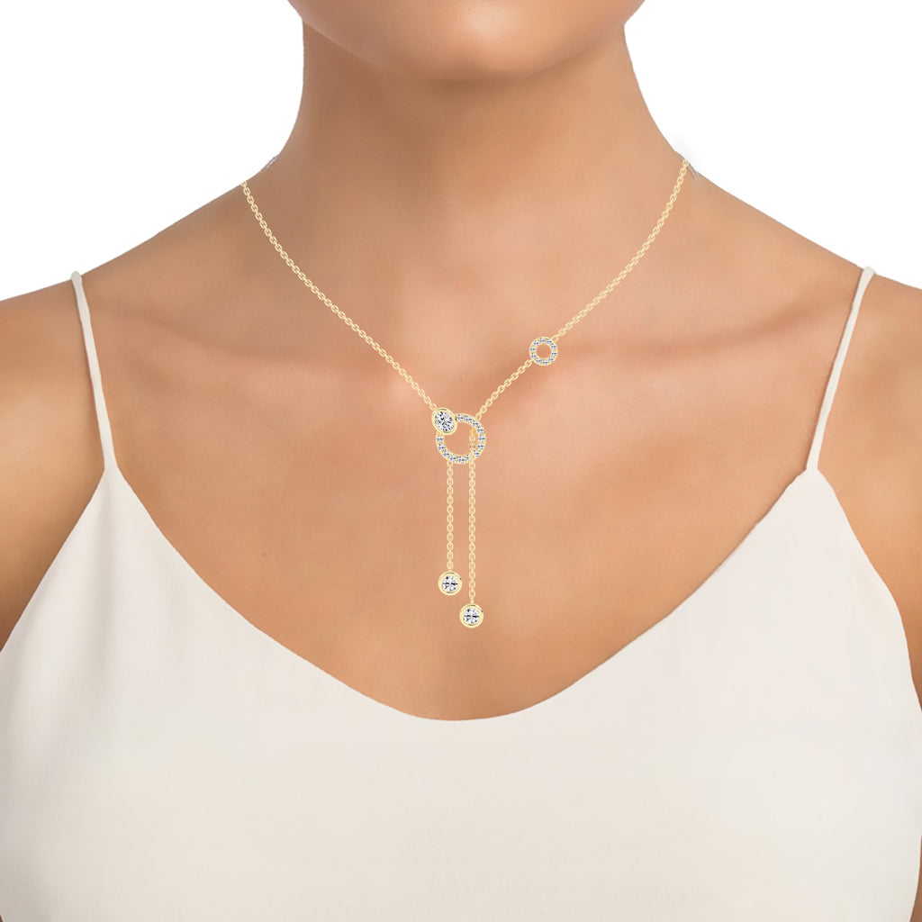 Oria Diamond Lariat Necklace