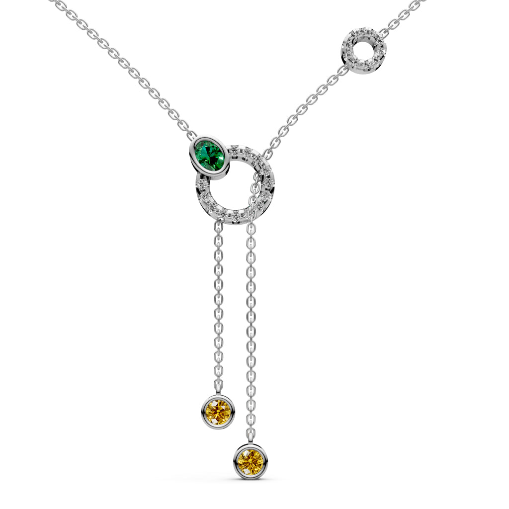 Oria Diamond Lariat Necklace