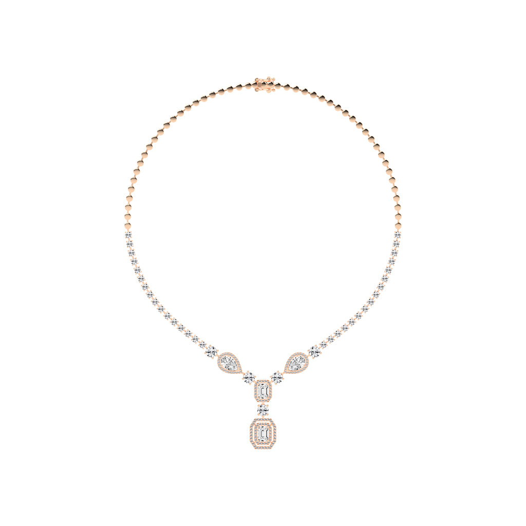 Regalia Radiant Emerald Tennis Necklace