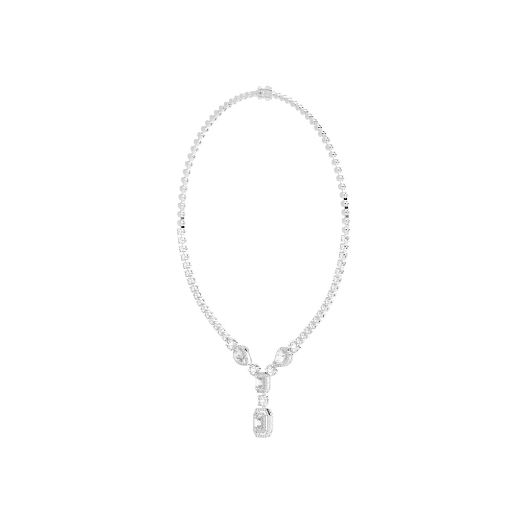 Regalia Radiant Emerald Tennis Necklace