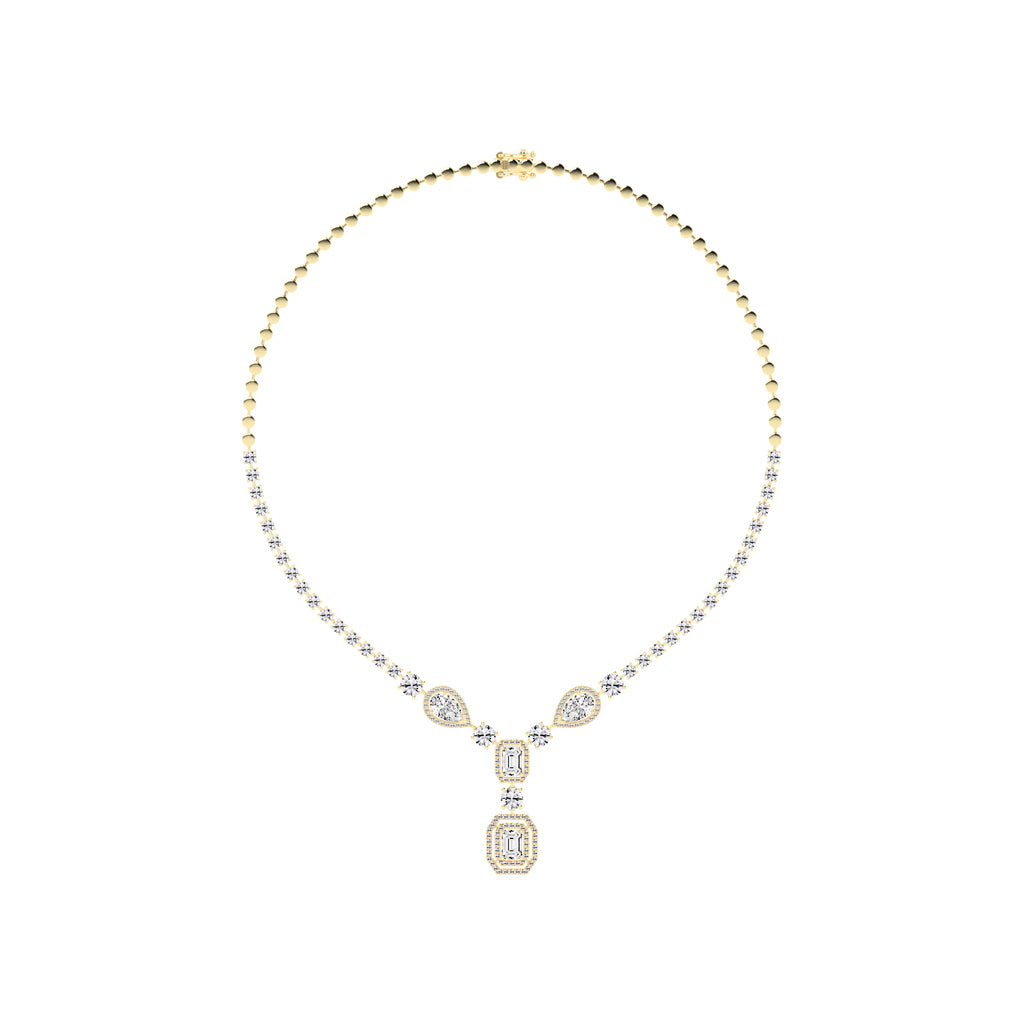 Regalia Radiant Emerald Tennis Necklace