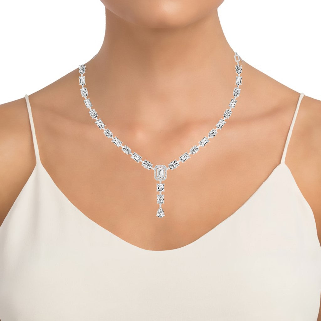 Imperial Grace Emerald Tennis Necklace
