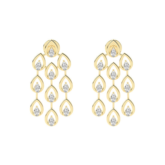 Radiant Teardrop Dangle Earrings