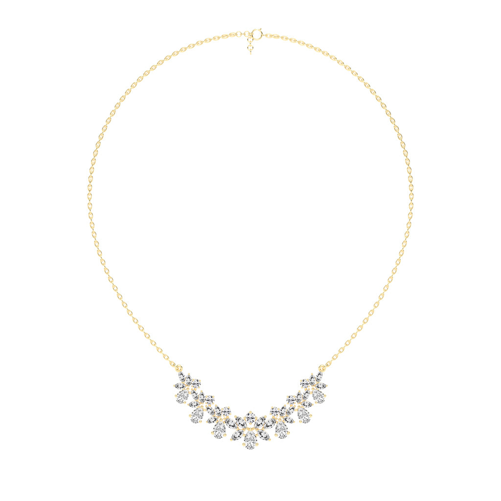 Elora Blossom Cluster Layered Necklace