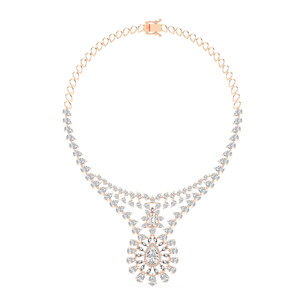 Majestic Bloom Diamond Necklace