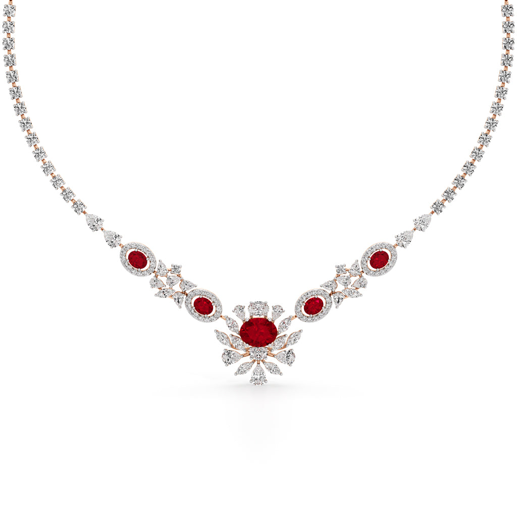 Regal Ruby Radiance Necklace