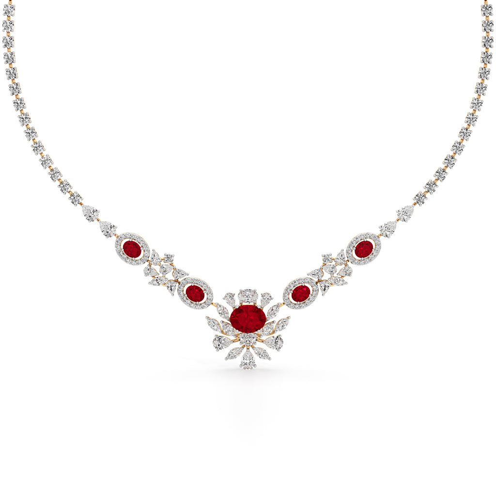 Regal Ruby Radiance Necklace