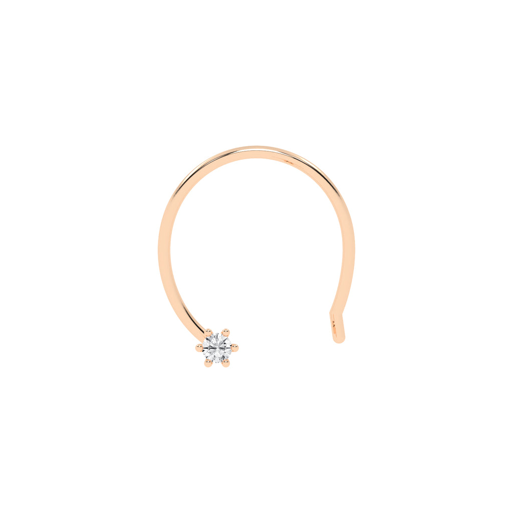 AuraFlora Diamond Nose Pin