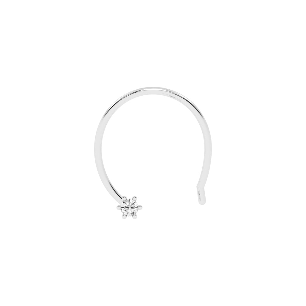 AuraFlora Diamond Nose Pin