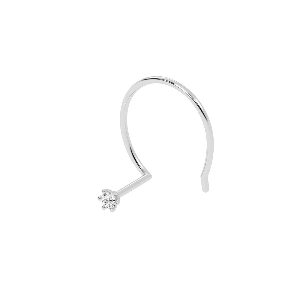 AuraFlora Diamond Nose Pin